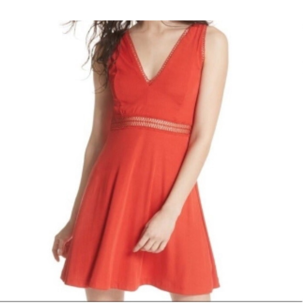 Free People King of my Heart cut out design v-neck dress
